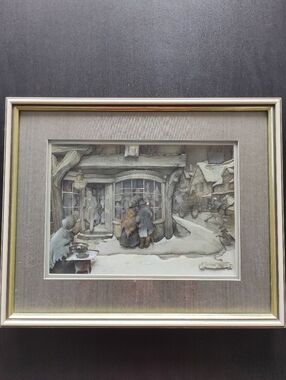 Vintage Dutch Anton Pieck 3D Art Frame